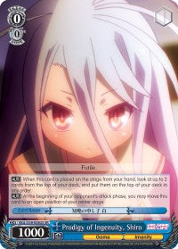Prodigy of Ingenuity, Shiro (NGL/S58-E082S SR) [No Game No Life] | Cracking-Singles