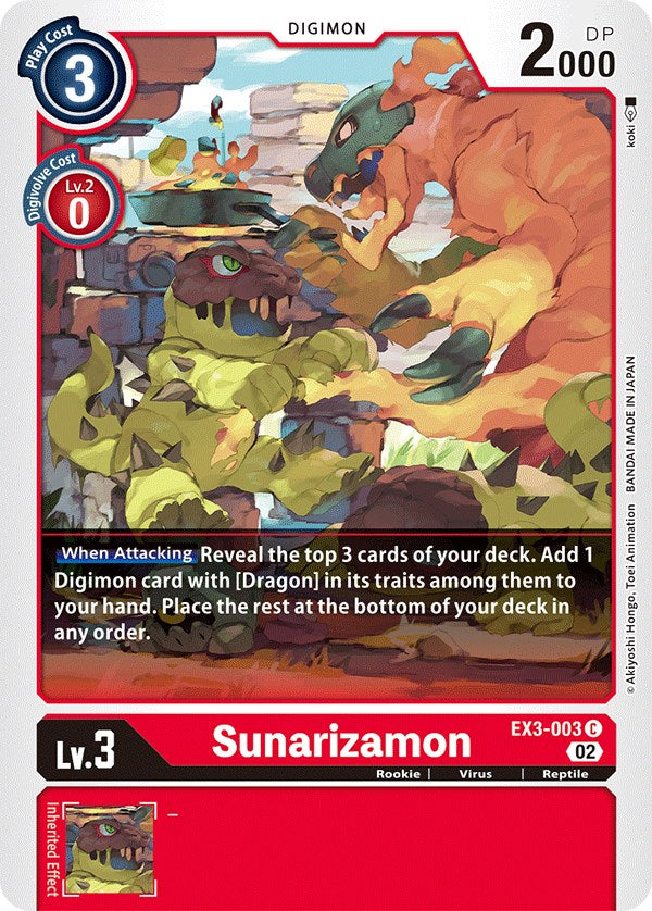 Sunarizamon [EX3-003] [Draconic Roar] | Cracking-Singles
