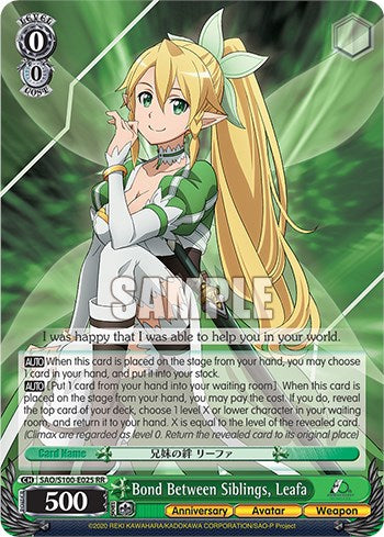 Bond Between Siblings, Leafa [Sword Art Online Animation 10th Anniversary] | Cracking-Singles