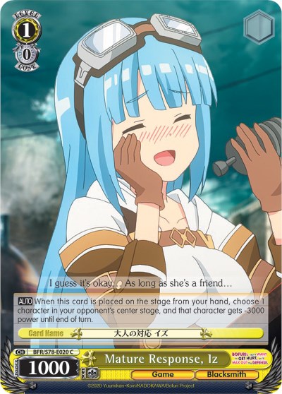 Mature Response, Iz (BFR/S78-E020 C) [BOFURI: I Don't Want to Get Hurt, so I'll Max Out My Defense] | Cracking-Singles