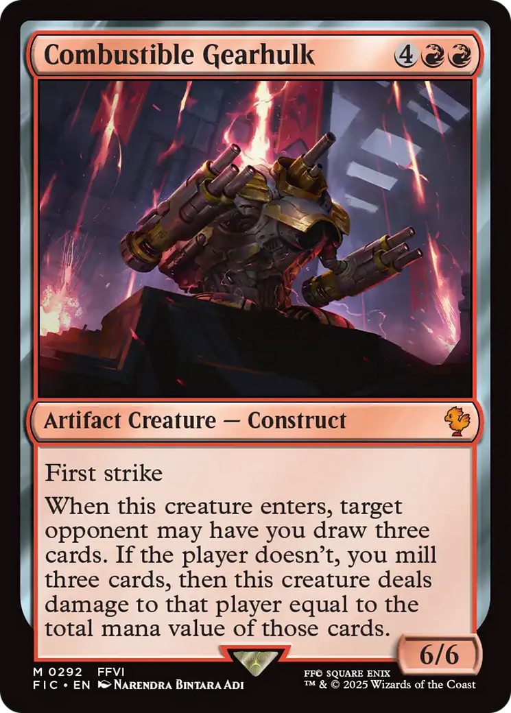 Combustible Gearhulk [FINAL FANTASY Commander] | Cracking-Singles