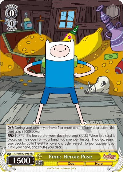Finn: Heroic Pose (AT/WX02-003 RR) [Adventure Time] | Cracking-Singles