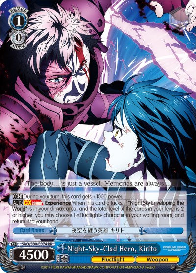 Night-Sky-Clad Hero, Kirito (SAO/S80-E074 RR) [Sword Art Online -Alicization- Vol.2] | Cracking-Singles