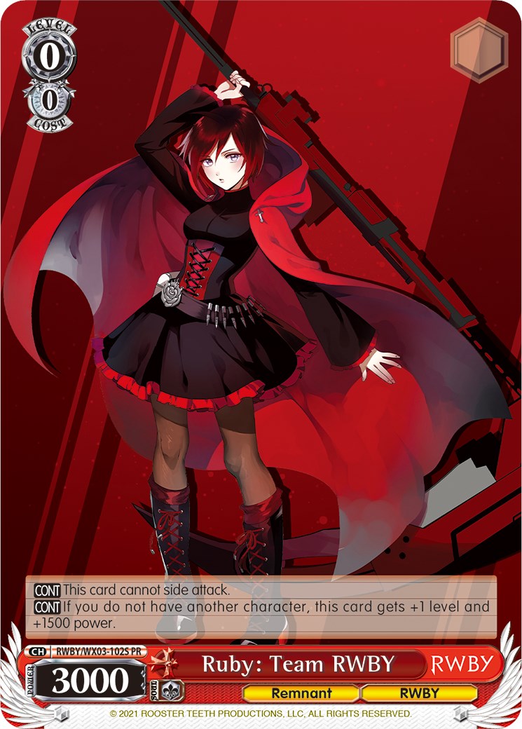 Ruby: Team RWBY (RWBY/WX03-102S PR) (Alternate Art) [RWBY] | Cracking-Singles