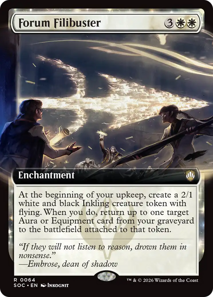 Forum Filibuster (Extended Art) [Secrets of Strixhaven Commander] | Cracking-Singles