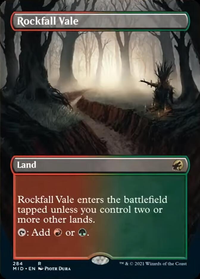 Rockfall Vale (Borderless Alternate Art) [Innistrad: Midnight Hunt] | Cracking-Singles
