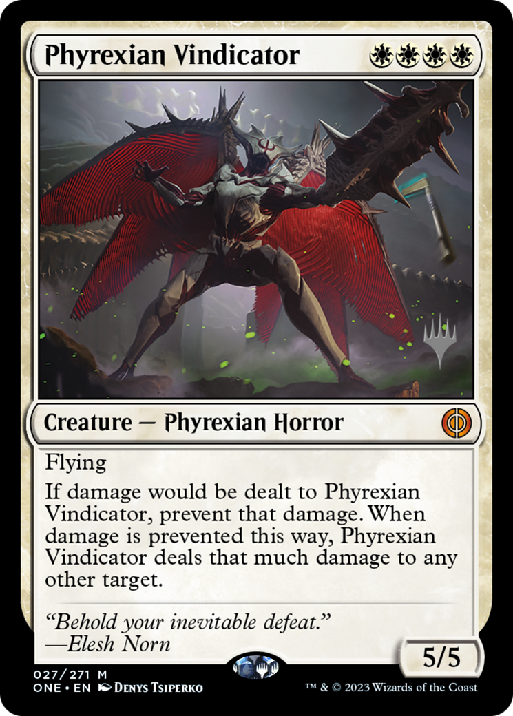 Phyrexian Vindicator (Promo Pack) [Phyrexia: All Will Be One Promos] | Cracking-Singles