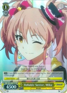 Reliable Senior, Mika (IMC/W41-E009S SR) [The iDOLM@STER Cinderella Girls] | Cracking-Singles