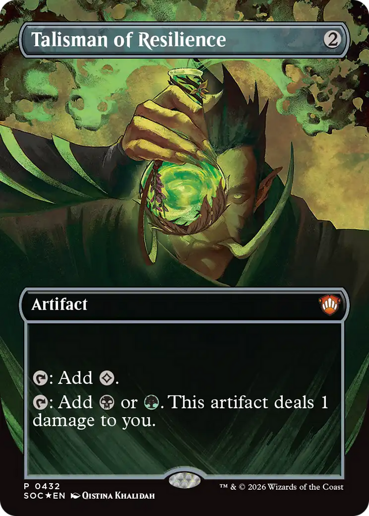 Talisman of Resilience (Borderless) [Secrets of Strixhaven Commander] | Cracking-Singles