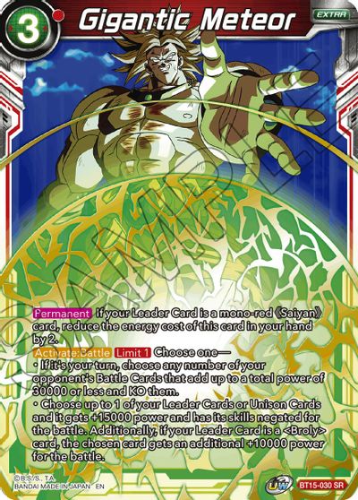 Gigantic Meteor (BT15-030) [Saiyan Showdown] | Cracking-Singles