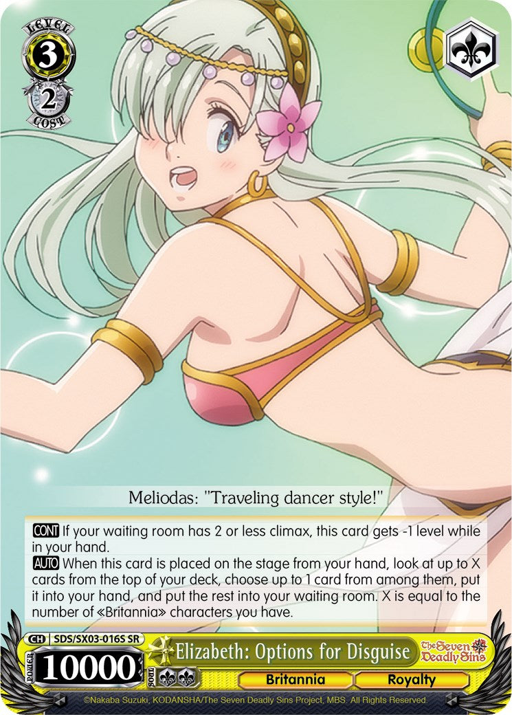 Elizabeth: Options for Disguise (SDS/SX03-016S SR) [The Seven Deadly Sins] | Cracking-Singles