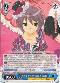 Primp and Proper Nagato (SY/W08-E077 RR) [The Melancholy of Haruhi Suzumiya] | Cracking-Singles