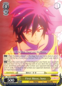 First Move, Sora (NGL/S58-E008 U) [No Game No Life] | Cracking-Singles