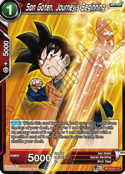 Son Goten, Journey's Beginning (BT15-011) [Saiyan Showdown] | Cracking-Singles