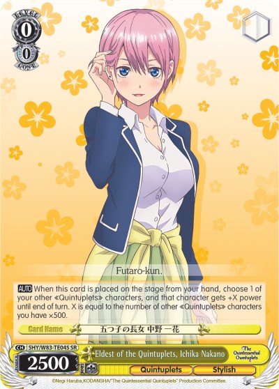 Eldest of the Quintuplets, Ichika Nakano (5HY/W83-TE04S SR) [The Quintessential Quintuplets] | Cracking-Singles