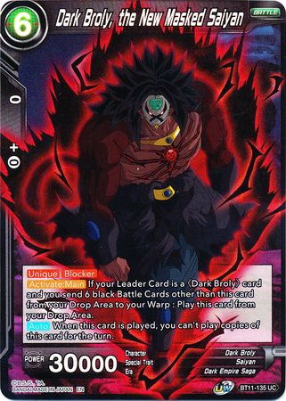 Dark Broly, the New Masked Saiyan (BT11-135) [Vermilion Bloodline 2nd Edition] | Cracking-Singles