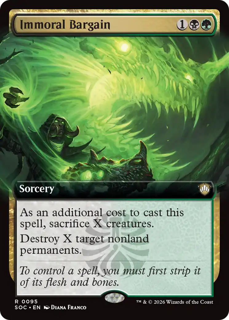 Immoral Bargain (Extended Art) [Secrets of Strixhaven Commander] | Cracking-Singles
