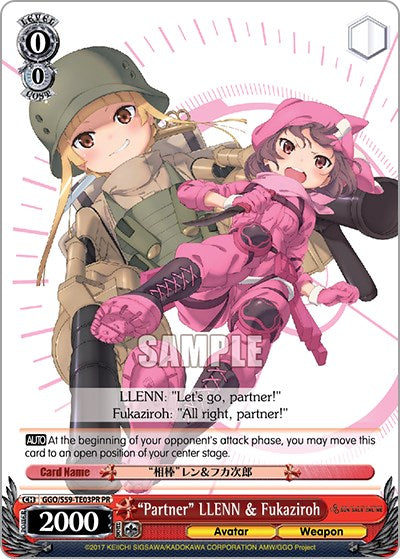"Partner" LLENN & Fukaziroh (GGO/S59-TE03PR PR) (Promo) [Gun Gale Online] | Cracking-Singles