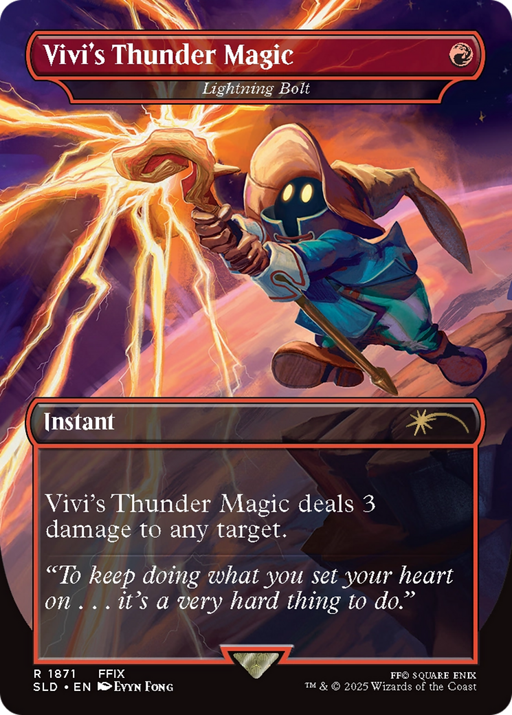 Vivi's Thunder Magic - Lightning Bolt (Rainbow Foil) [Secret Lair Drop Series] | Cracking-Singles
