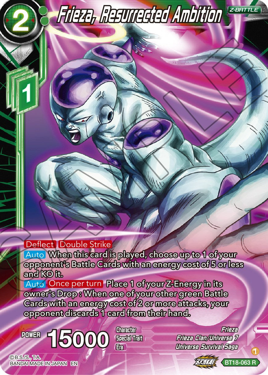 Frieza, Resurrected Ambition (BT18-063) [Dawn of the Z-Legends] | Cracking-Singles
