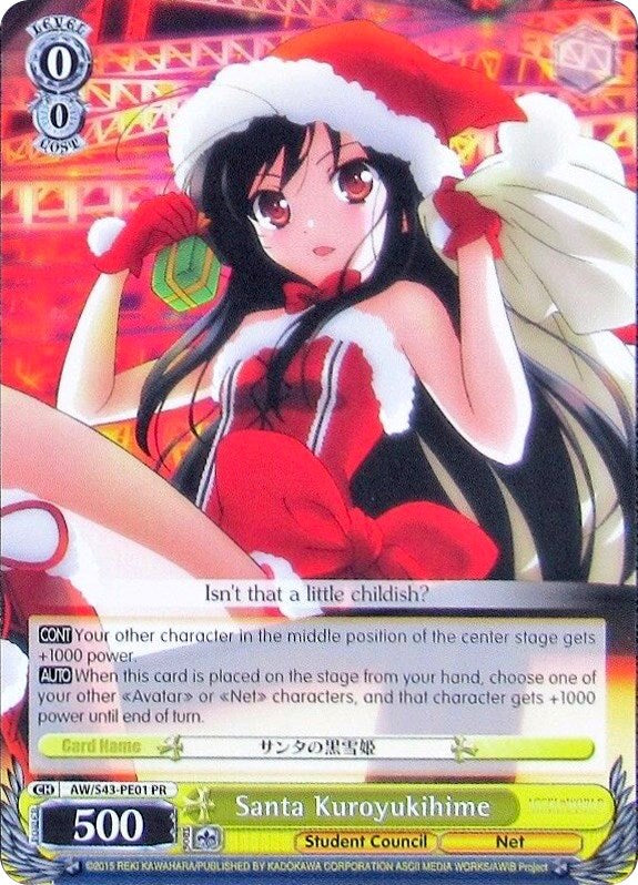 Santa Kuroyukihime (AW/S43-PE01 PR) (Promo) [Accel World -Infinite Burst-] | Cracking-Singles