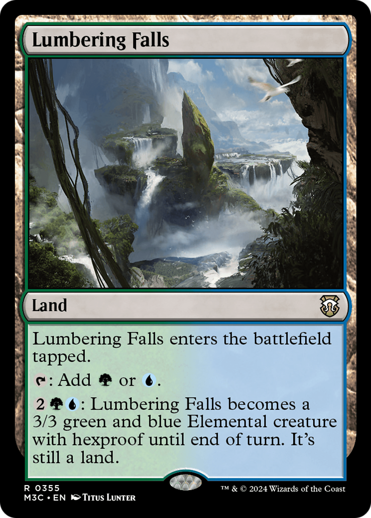 Lumbering Falls (Ripple Foil) [Modern Horizons 3 Commander] | Cracking-Singles