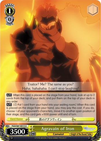 Agravain of Iron (FGO/S87-E013 U) [Fate/Grand Order THE MOVIE Divine Realm of the Round Table: Camelot] | Cracking-Singles