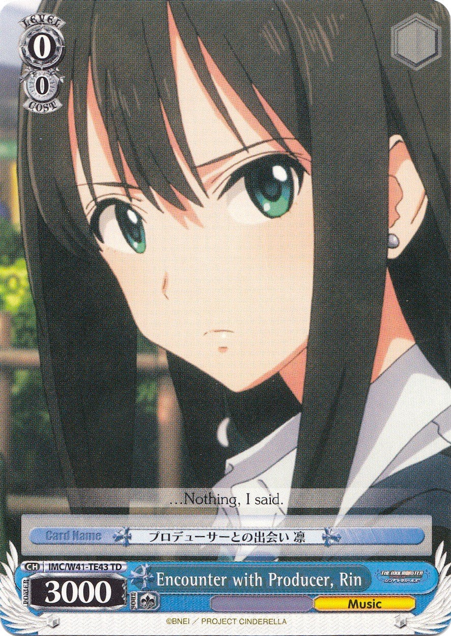 Encounter with Producer, Rin (IMC/W41-TE43 TD) [The iDOLM@STER Cinderella Girls] | Cracking-Singles