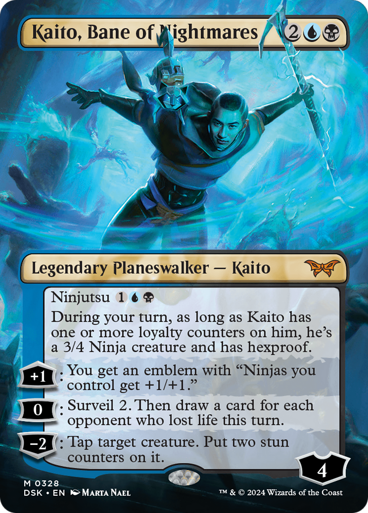 Kaito, Bane of Nightmares (Borderless) [Duskmourn: House of Horror] | Cracking-Singles