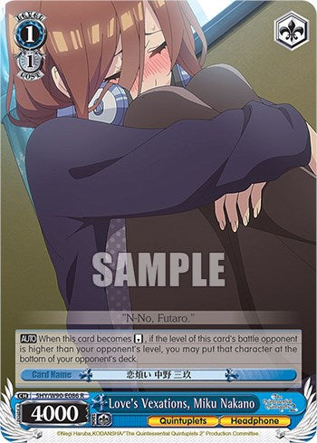 Love's Vexations, Miku Nakano (5HY/W90-E086 R) [The Quintessential Quintuplets 2] | Cracking-Singles