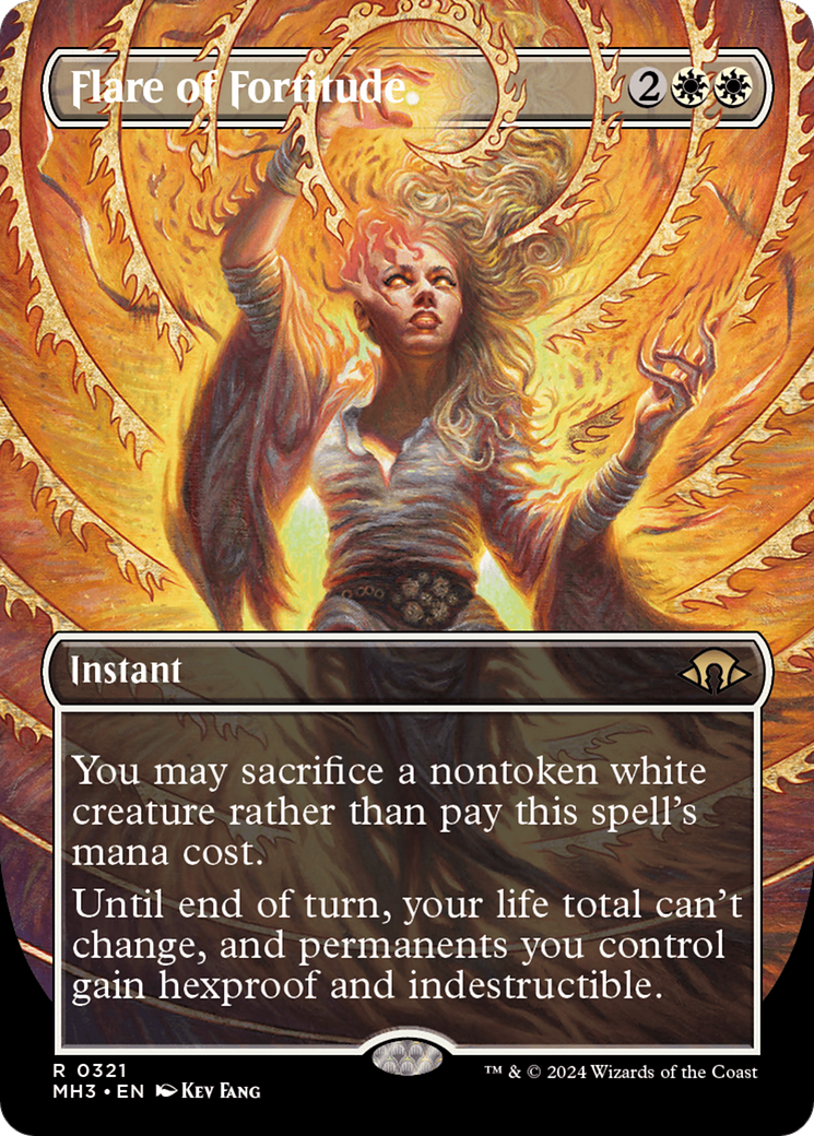 Flare of Fortitude (Borderless) [Modern Horizons 3] | Cracking-Singles