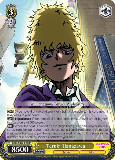Teruki Hanazawa (MOB/SX02-003 RR) [Mob Psycho 100] | Cracking-Singles
