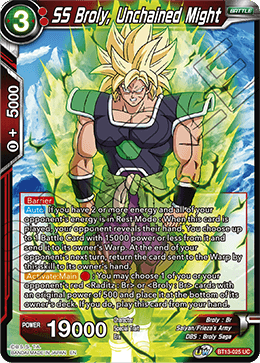 SS Broly, Unchained Might (Uncommon) (BT13-025) [Supreme Rivalry] | Cracking-Singles