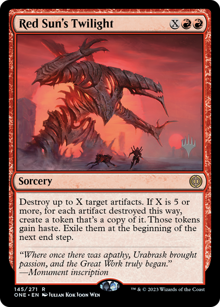 Red Sun's Twilight (Promo Pack) [Phyrexia: All Will Be One Promos] | Cracking-Singles