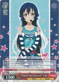 "School idol festival" Umi (LL/EN-W01-072 RR) [Love Live! DX] | Cracking-Singles