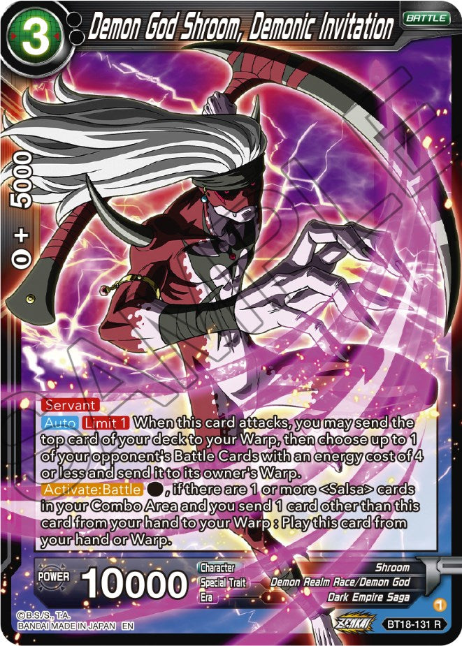 Demon God Shroom, Demonic Invitation (BT18-131) [Dawn of the Z-Legends] | Cracking-Singles