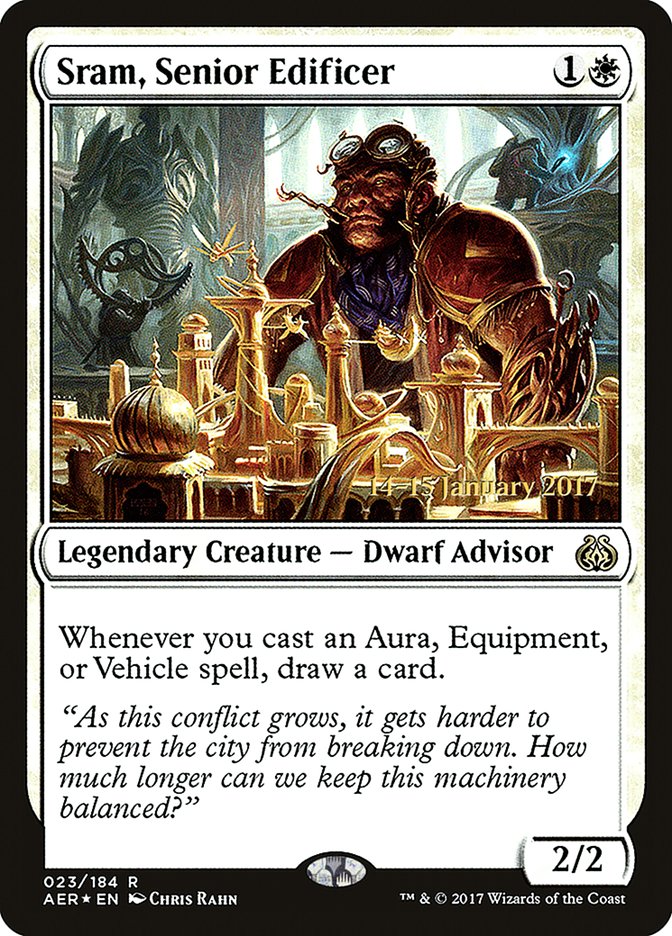 Sram, Senior Edificer [Aether Revolt Prerelease Promos] | Cracking-Singles