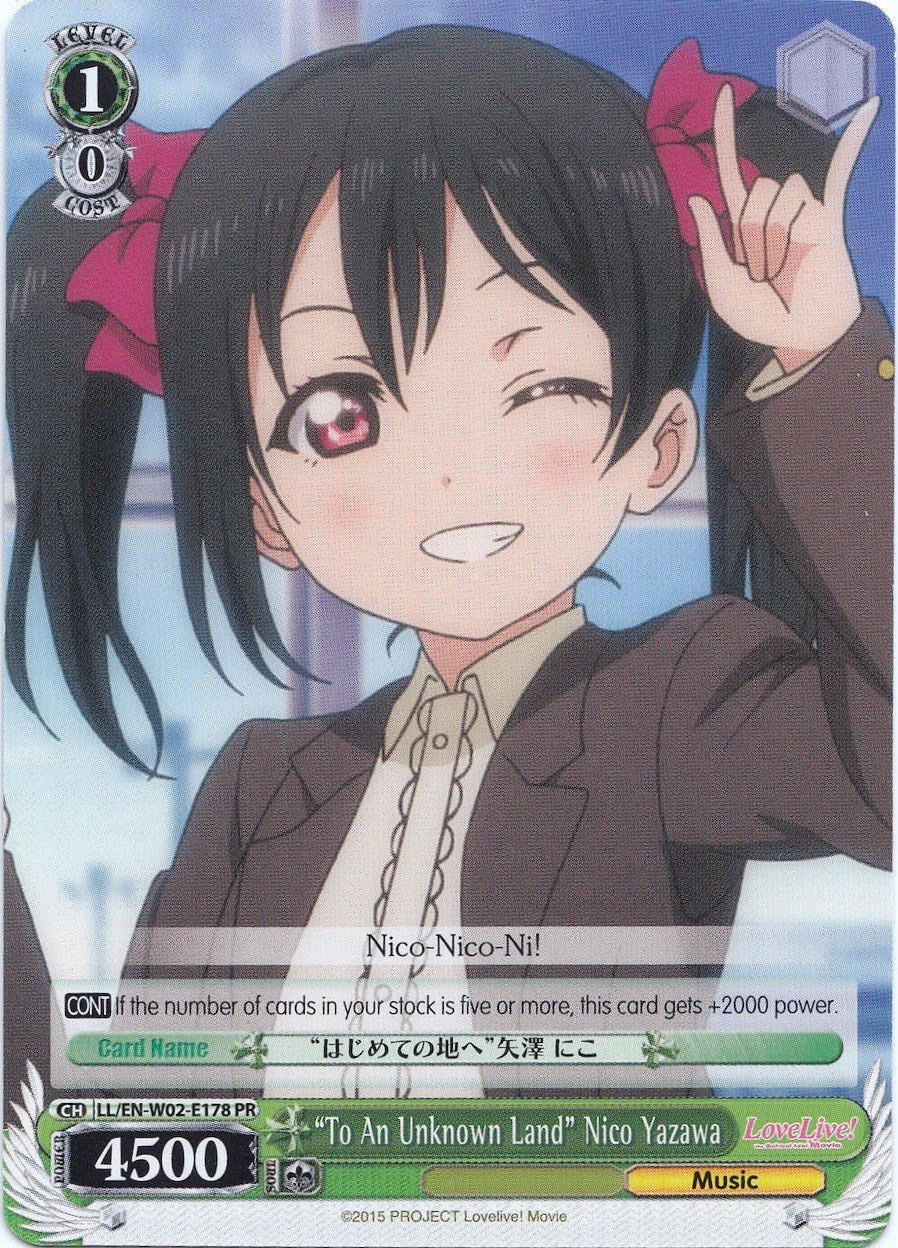 "To An Unknown Land" Nico Yazawa (LL/EN-W02-E178 PR) (Promo) [Love Live! DX Vol.2] | Cracking-Singles
