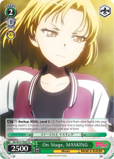 On Stage, MASKING (BD/W73-TE06 TD) [BanG Dream! Vol.2] | Cracking-Singles