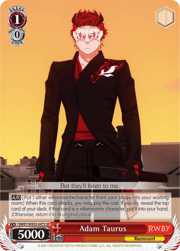 Adam Taurus (RWBY/WX03-047S SR) [RWBY] | Cracking-Singles