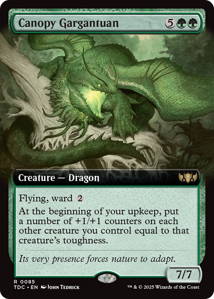 Canopy Gargantuan (Extended Art) [Tarkir: Dragonstorm Commander] | Cracking-Singles