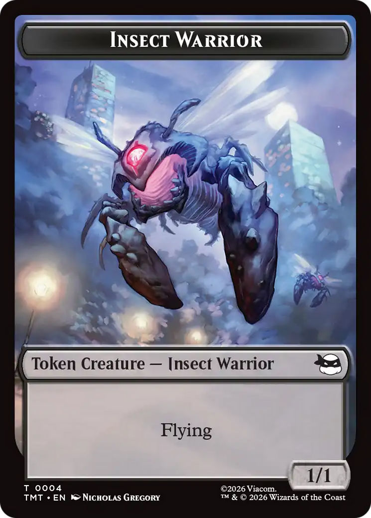 Insect Warrior // Food Double-Sided Token [Teenage Mutant Ninja Turtles Tokens] | Cracking-Singles