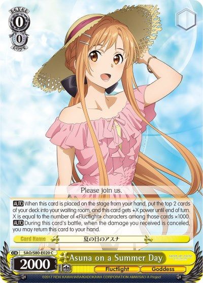 Asuna on a Summer Day (SAO/S80-E020 C) [Sword Art Online -Alicization- Vol.2] | Cracking-Singles