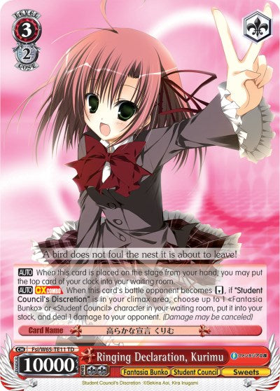 Ringing Declaration, Kurimu (Fsi/W65-TE11 TD) [Fujimi Fantasia Bunko] | Cracking-Singles