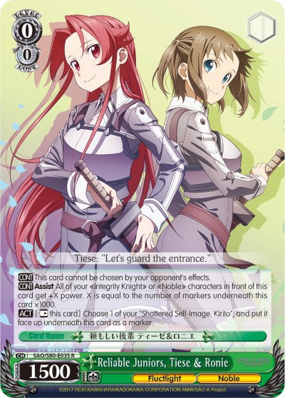 Reliable Juniors, Tiese & Ronie (SAO/S80-E035 R) [Sword Art Online -Alicization- Vol.2] | Cracking-Singles