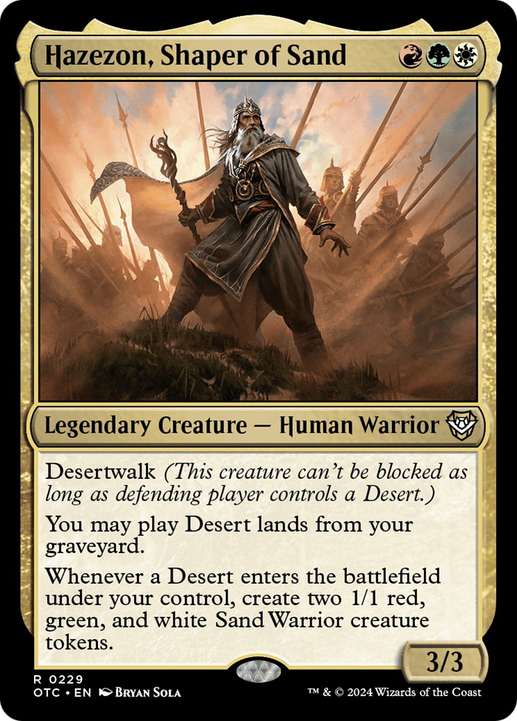 Hazezon, Shaper of Sand [Outlaws of Thunder Junction Commander] | Cracking-Singles
