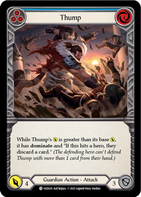 Thump (Blue) [OLD029] (Tales of Aria Oldhim Blitz Deck)  1st Edition Normal | Cracking-Singles