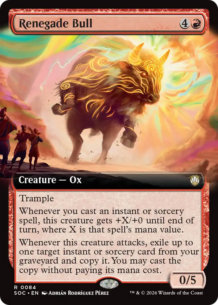 Renegade Bull (Extended Art) [Secrets of Strixhaven Commander] | Cracking-Singles
