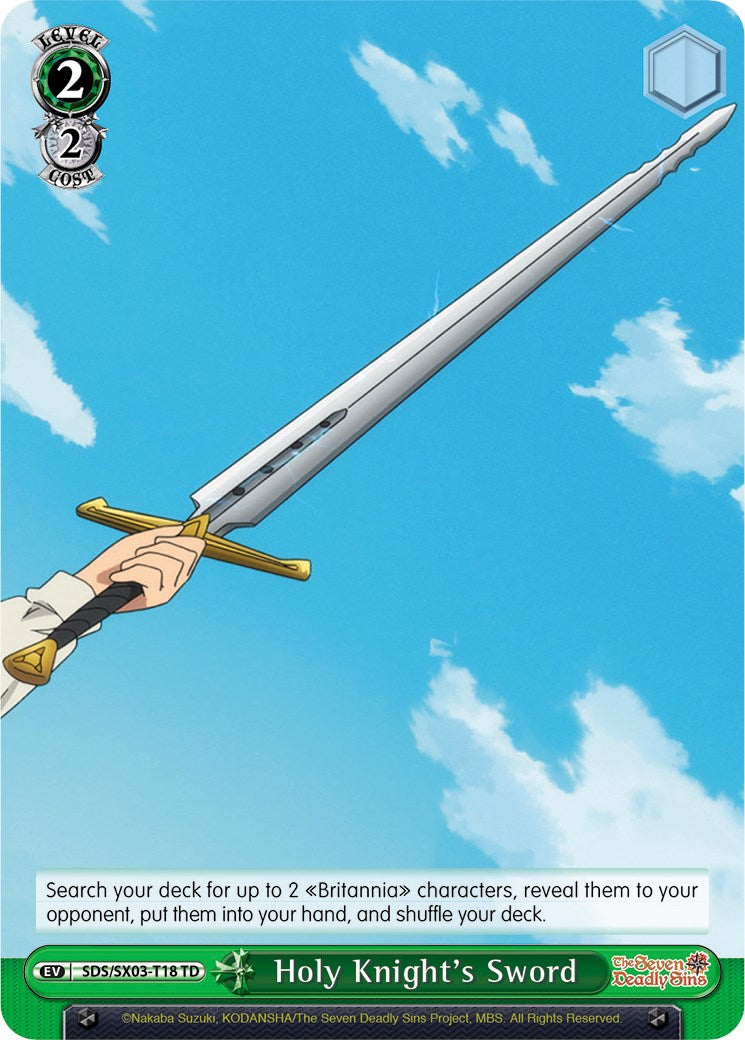 Holy Knight's Sword (SDS/SX03-T18 TD) [The Seven Deadly Sins] | Cracking-Singles