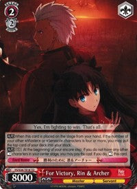 For Victory, Rin & Archer (FS/S34-TE18 TD) [Fate/Stay Night [Unlimited Blade Works]] | Cracking-Singles